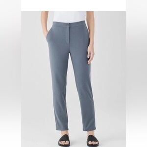 EILEEN FISHER Cotton Blend Ponte High-Waisted Slim Pant Slim Fit Ankle SZ S $178